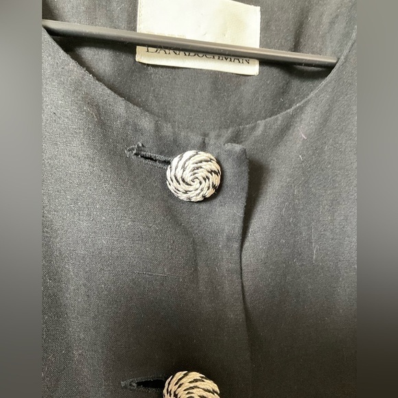 Dana Buckman dress. Size 8. Black. Linen blend. - Picture 4 of 9